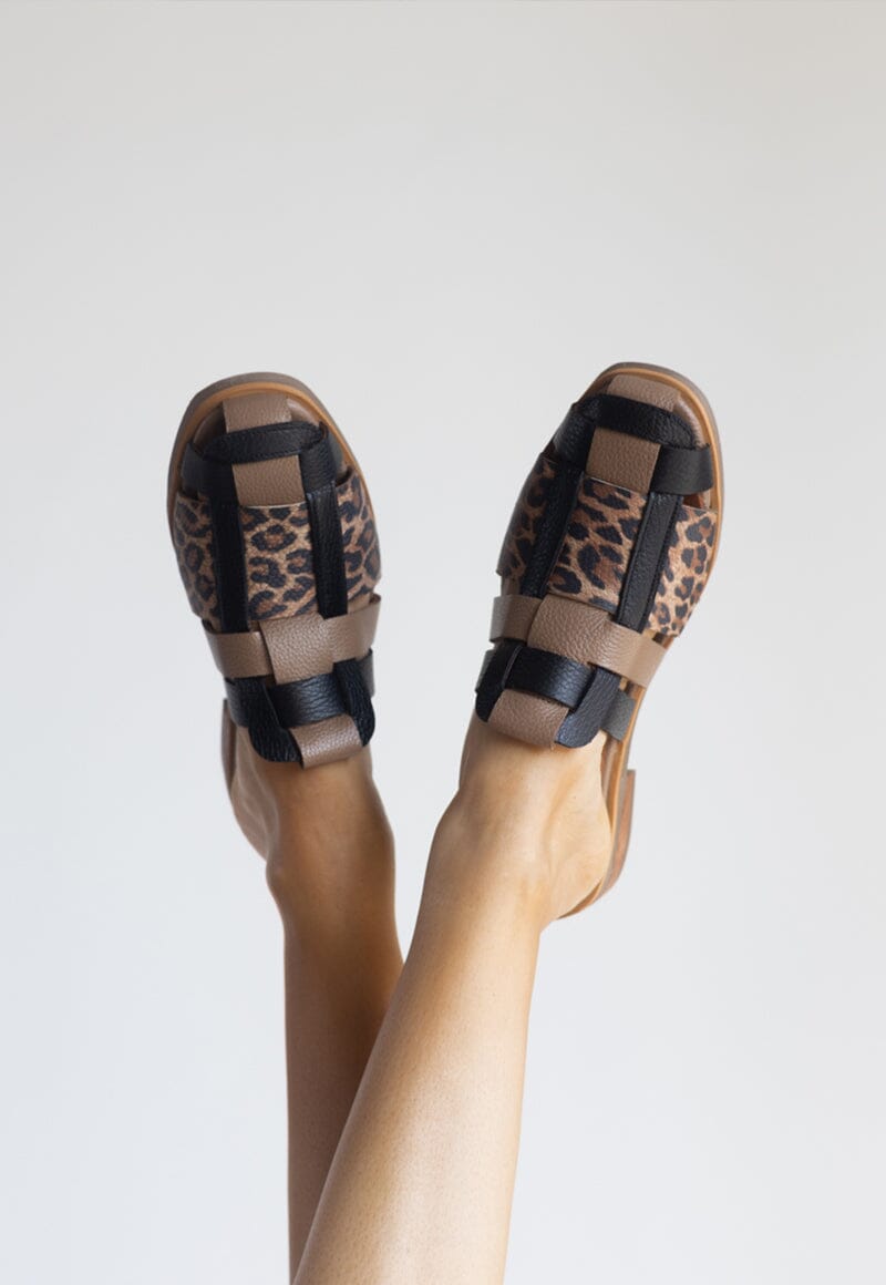 Babucha Mujer Menfi Negro Print Giani Dafirenze