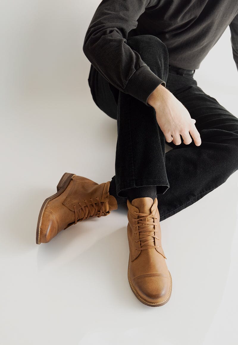Botin Hombre / Elias C1 Camel Botines Dafirenze