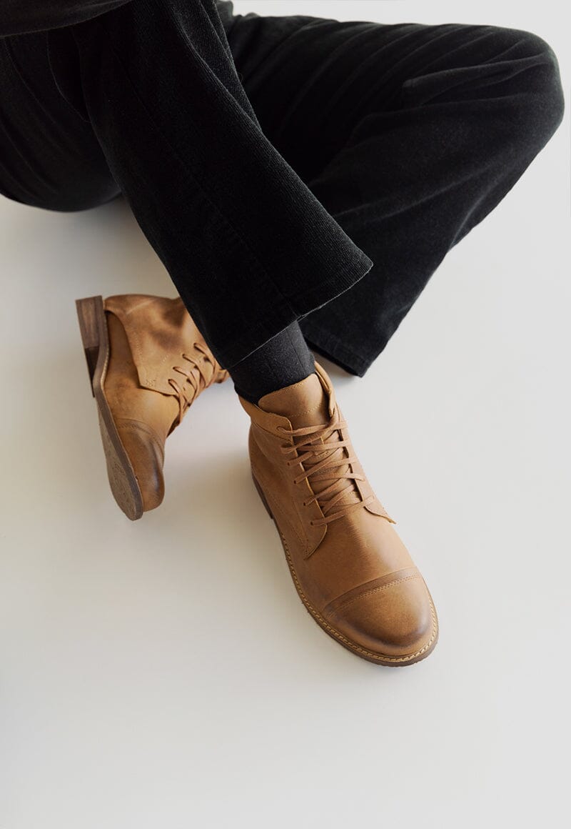 Botin Hombre / Elias C1 Camel Botines Dafirenze