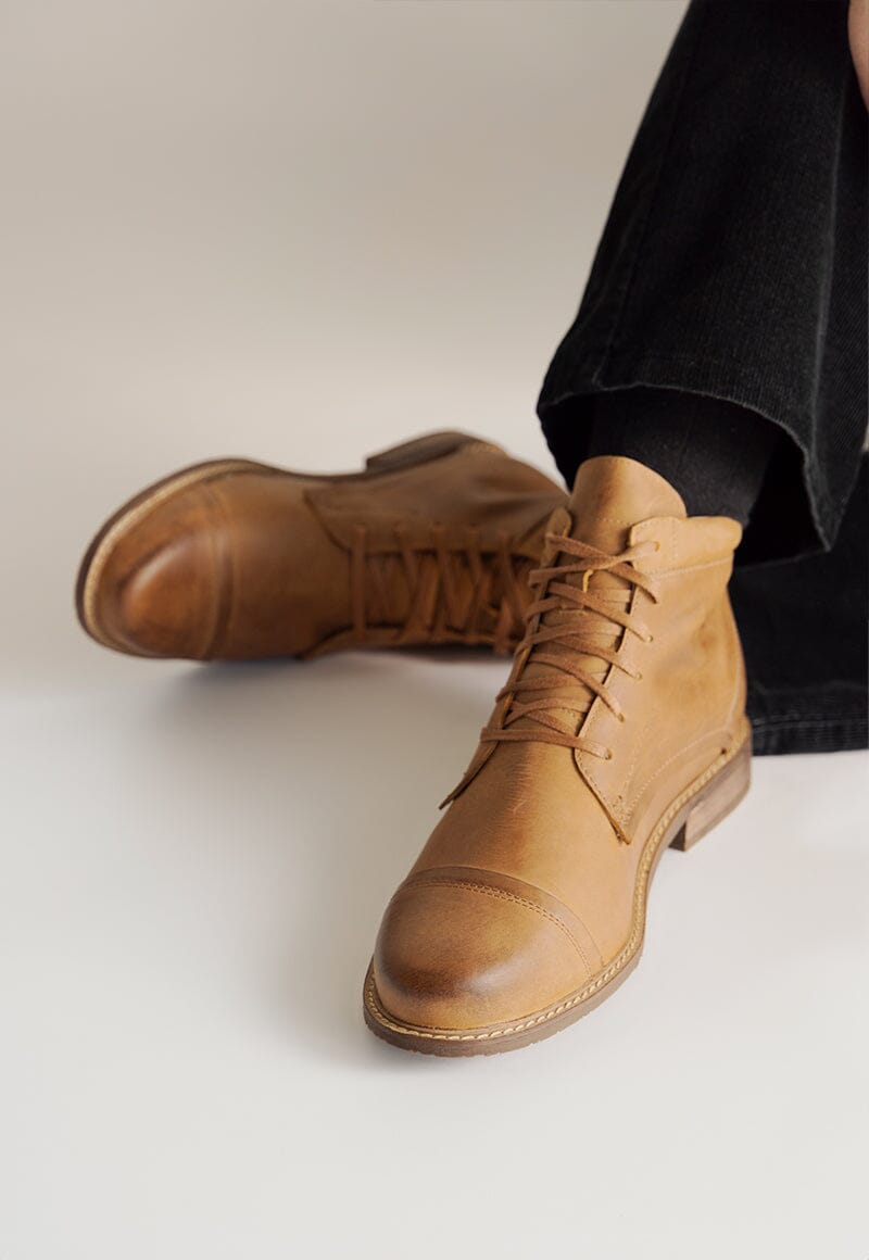 Botin Hombre / Elias C1 Camel Botines Dafirenze