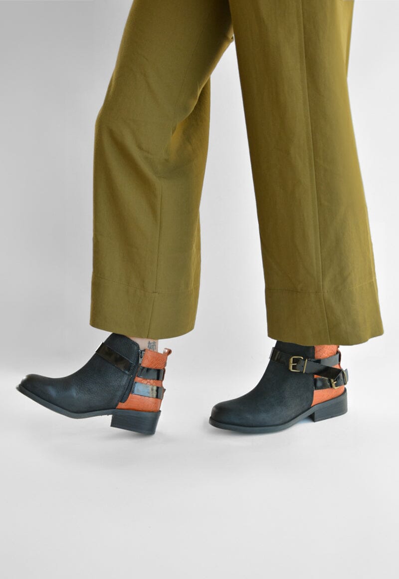 Botin Mujer / Laura Negro Naranjo BOTINES Giani Dafirenze