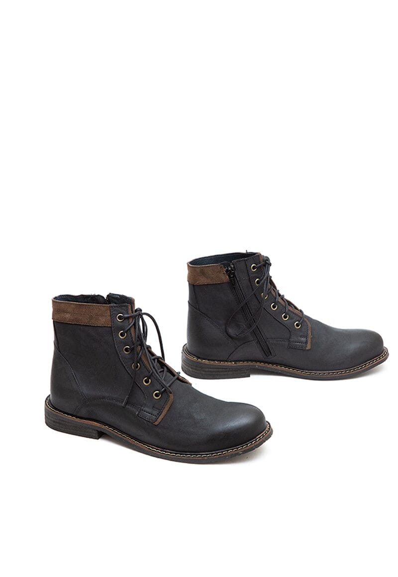 Botines Hombre / Bolano Negro Taupe Botines Dafirenze