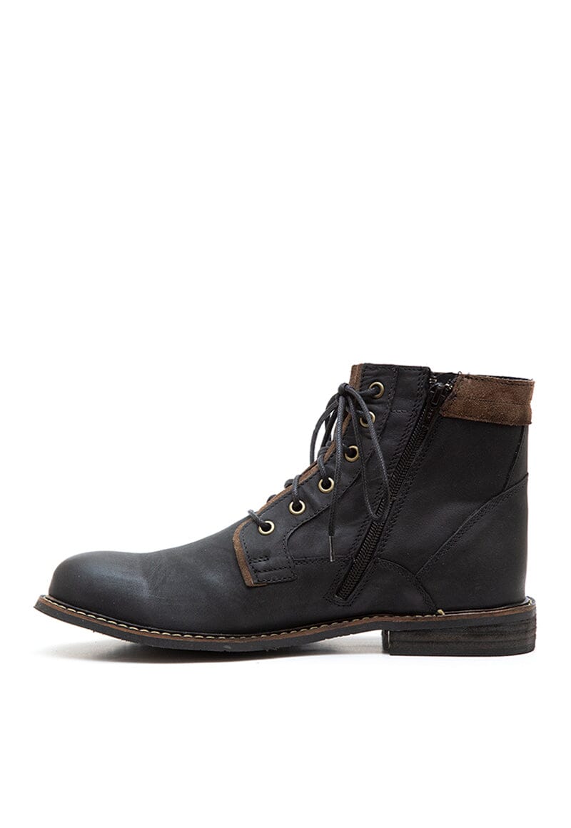 Botines Hombre / Bolano Negro Taupe Botines Dafirenze