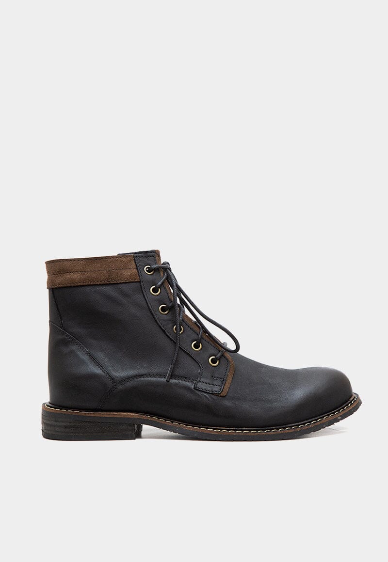 Botines Hombre / Bolano Negro Taupe Botines Dafirenze