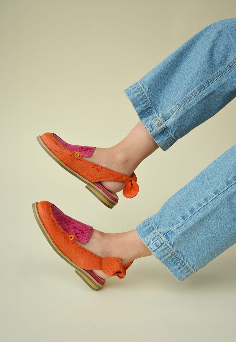 Mocasin Mujer / Cancun Fucsia Naranjo MOCASINES Giani Dafirenze