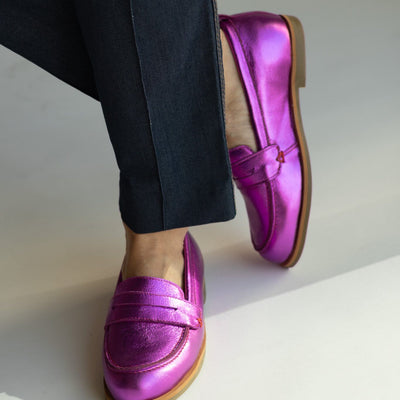 Mocasin Mujer / Coligue Fucsia