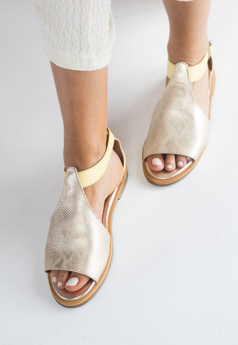 Sandalia Mujer / Oliva Niquel Amarillo SANDALIAS Giani Dafirenze