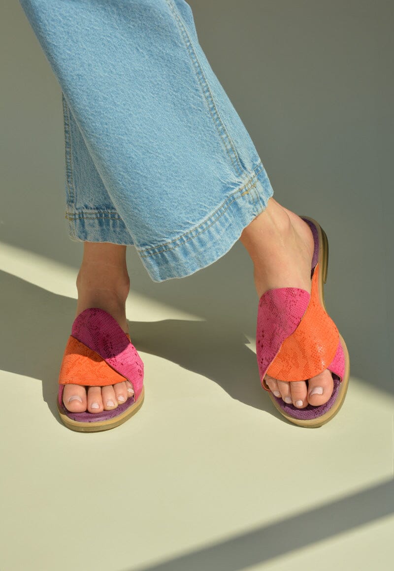 Sandalia Mujer / Peumo Fucsia Naranjo SANDALIAS Giani Dafirenze