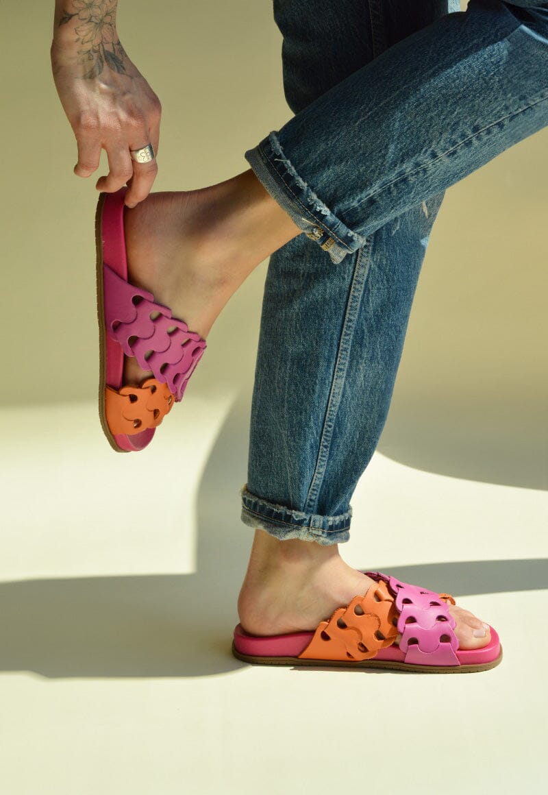 Sandalia Mujer / Tulum Fucsia Naranjo SANDALIAS Giani Dafirenze