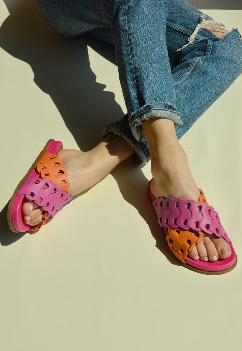 Sandalia Mujer / Tulum Fucsia Naranjo SANDALIAS Giani Dafirenze