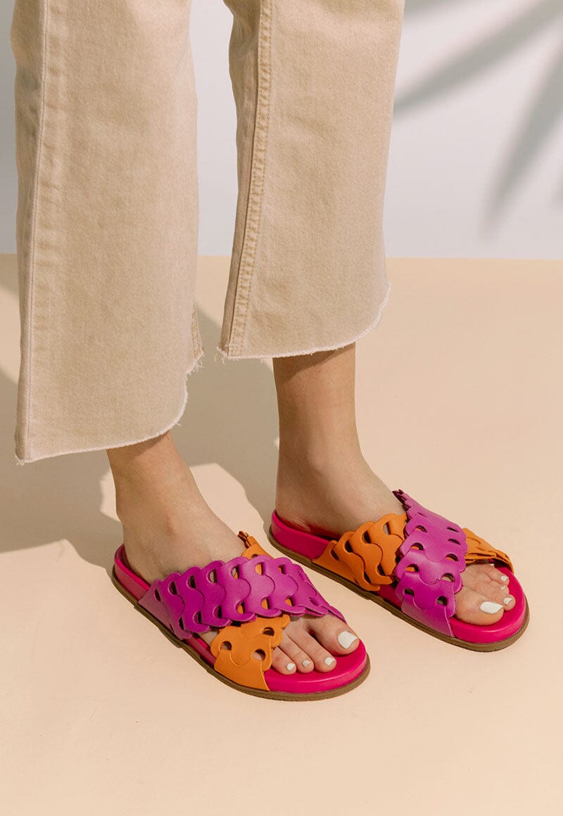 Sandalia Mujer / Tulum Fucsia Naranjo SANDALIAS Giani Dafirenze