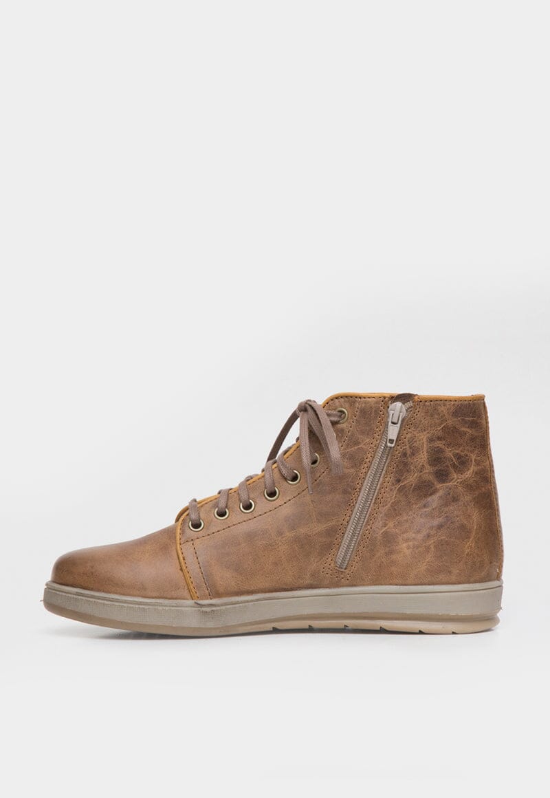 Zapatilla Hombre / Alquinta Camel Mostaza Zapatillas Dafirenze