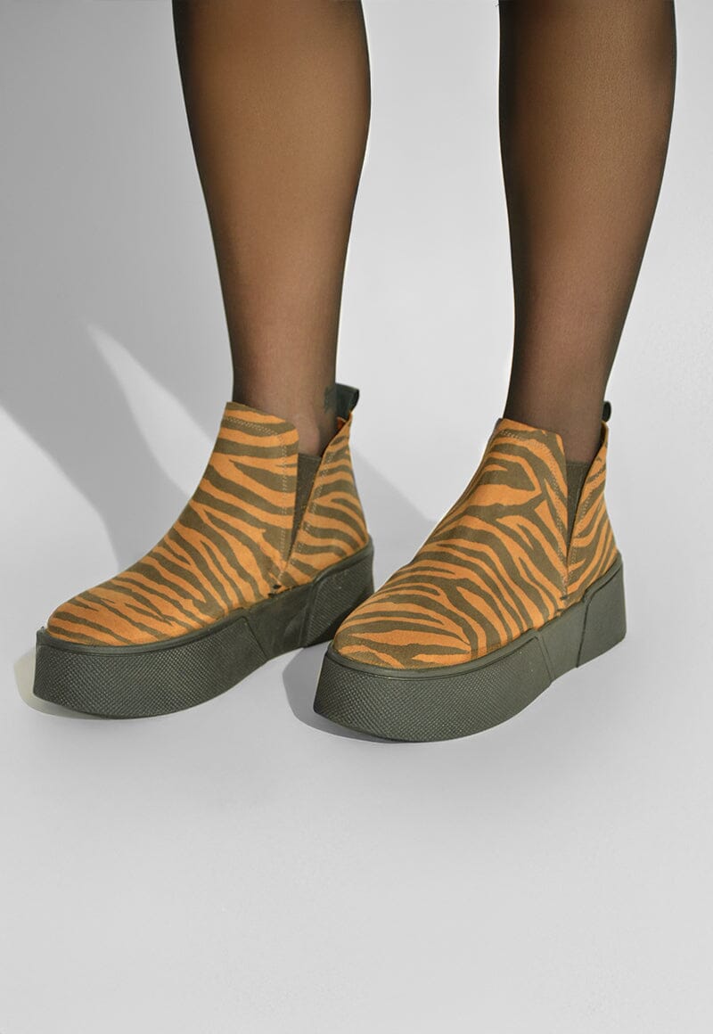 Zapatilla Mujer / Canario Zebra Camel ZAPATILLAS Giani Dafirenze
