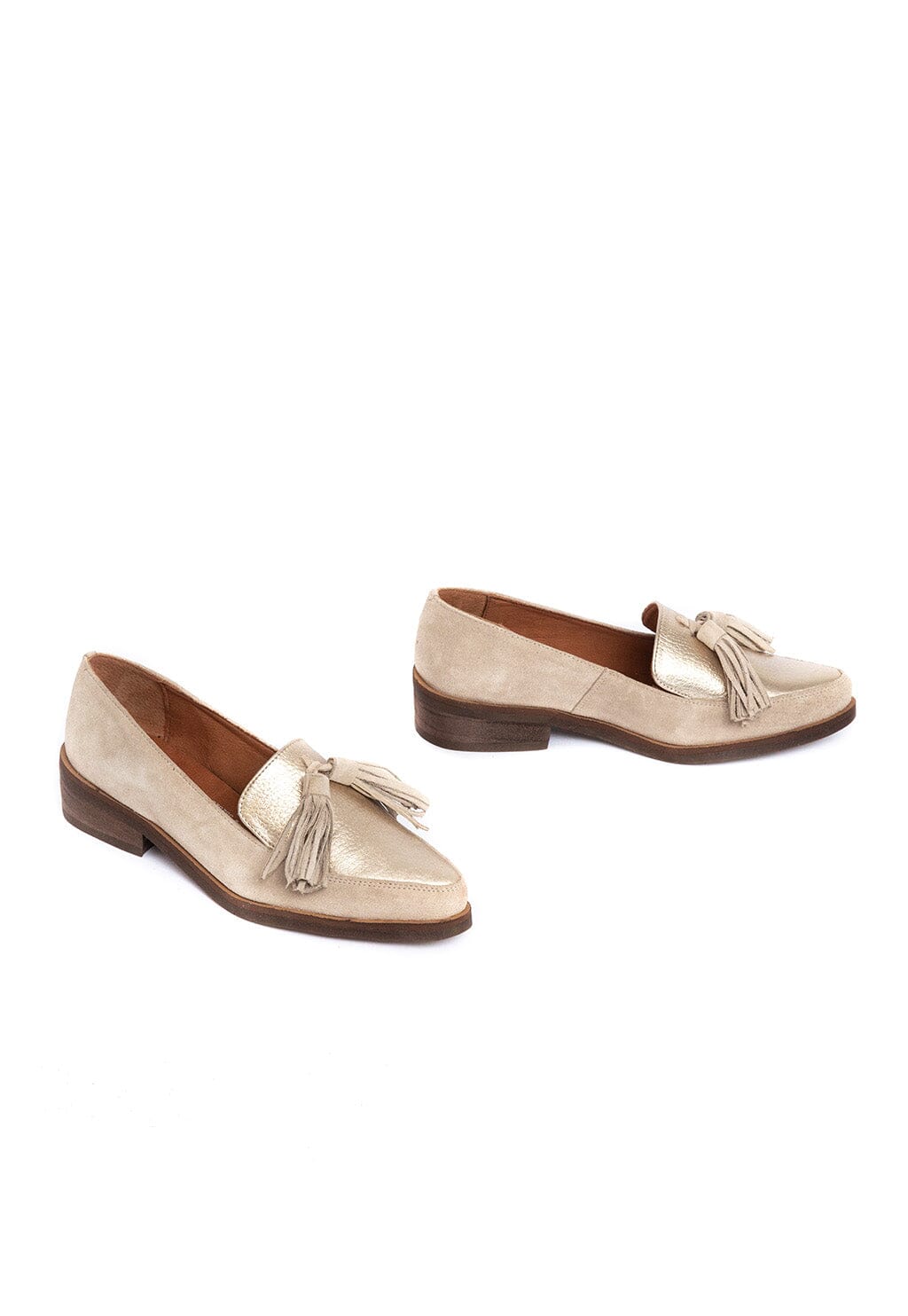 Zapato Mujer / Allegra Beige Niquel MOCASINES Giani Dafirenze