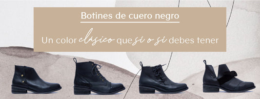 Botines de cuero negro: un color clásico que sí o sí debes tener