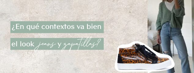 ¿En qué contextos va bien el look jeans y zapatillas?