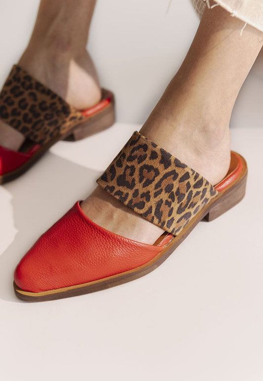 Babucha Mujer / Gaviota Leopardo Rojo BABUCHAS Giani Dafirenze 