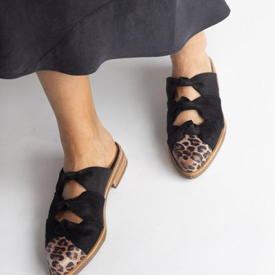 Babucha Mujer / Kiwi Negro Print