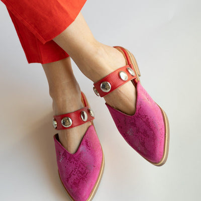 Babucha Mujer / Pibi Fucsia Rojo