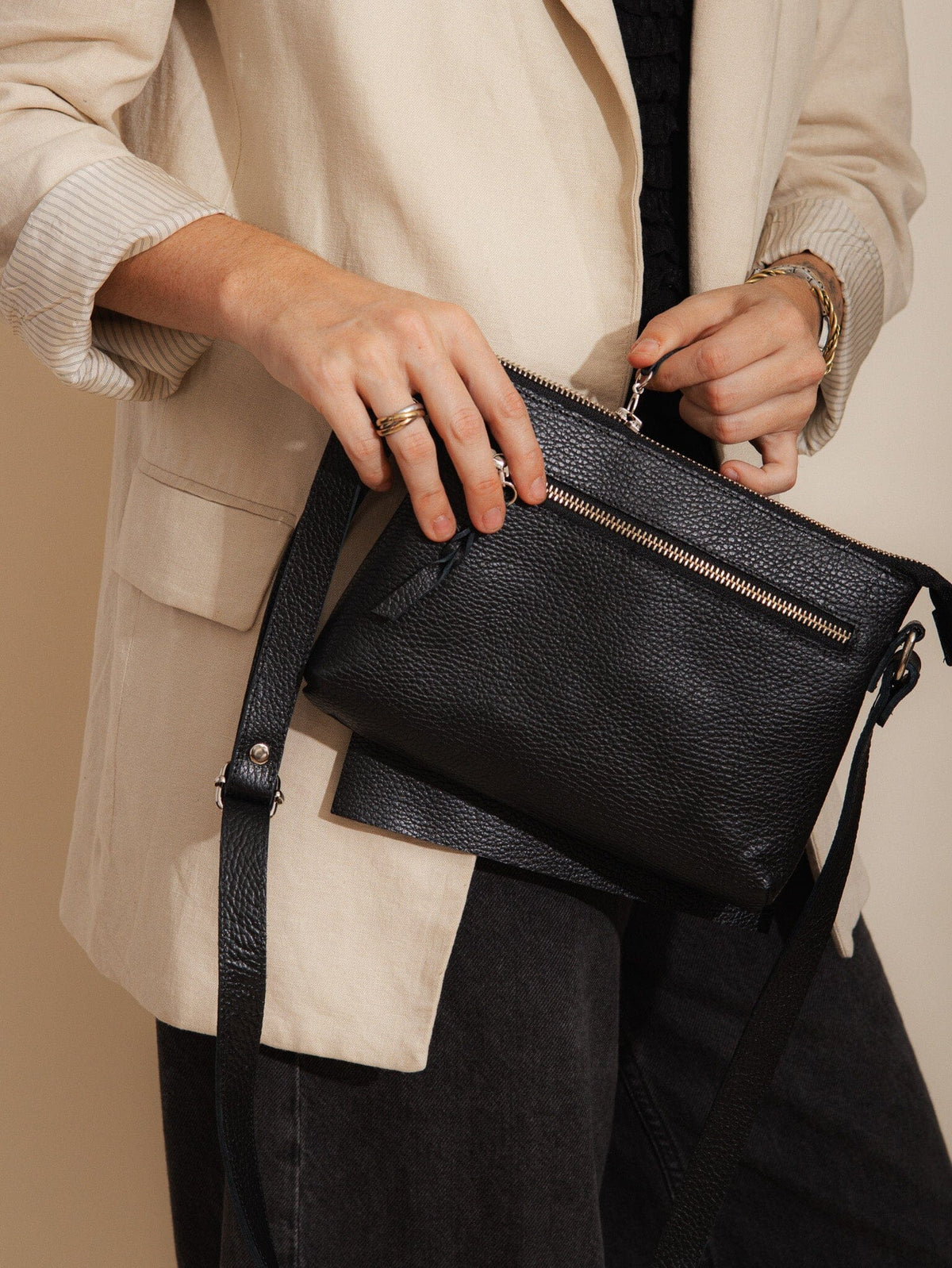 Bandolera Mujer / Thea Negro BANDOLERA Giani Dafirenze 