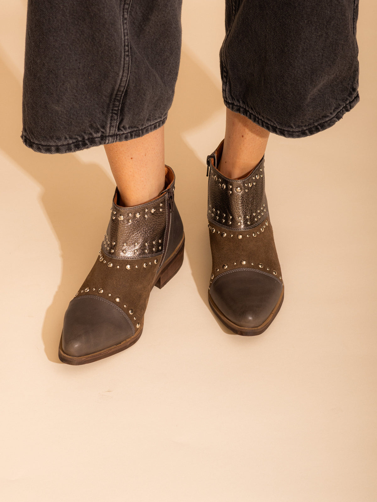 Botin Mujer / Abubilla Taupe Metalico BOTINES Giani Dafirenze 