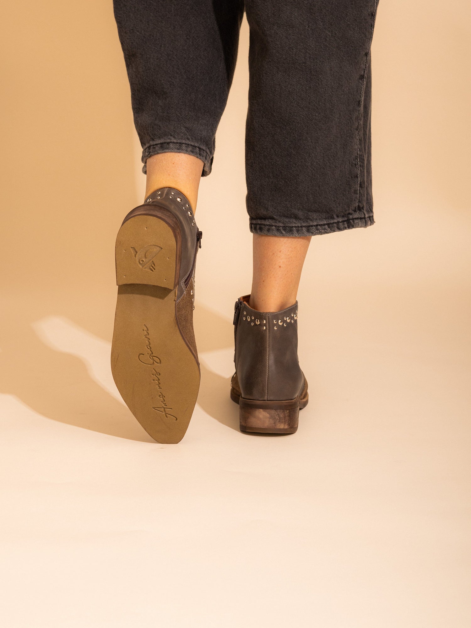 Botin Mujer / Abubilla Taupe Metalico BOTINES Giani Dafirenze 