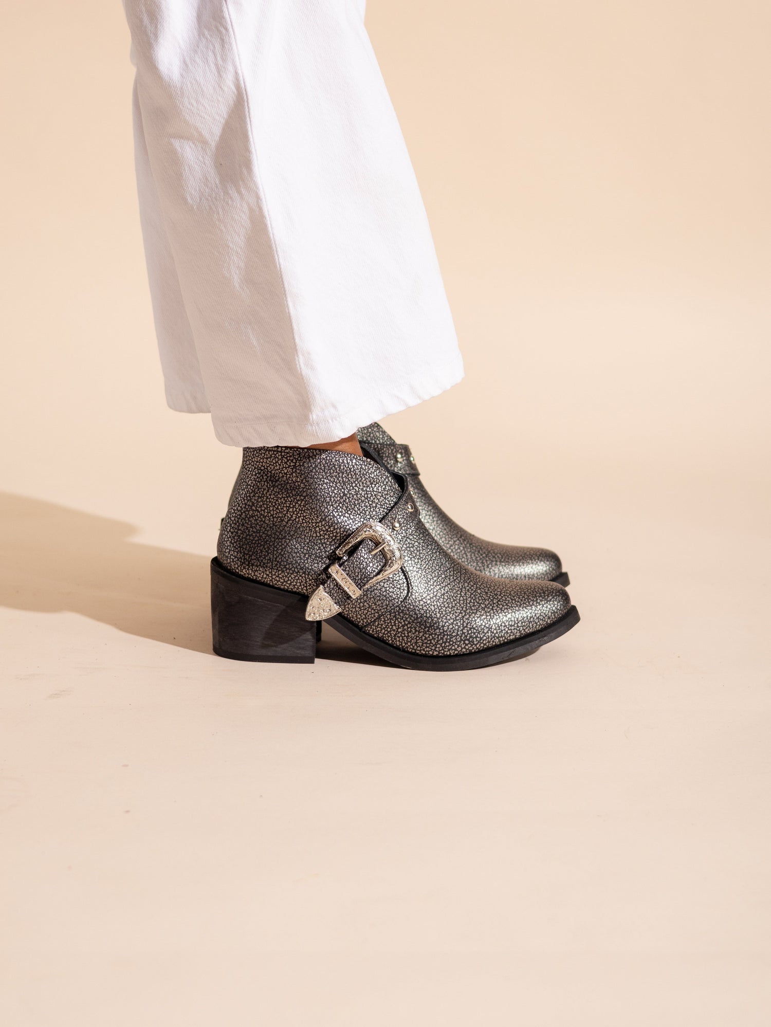 Botin Mujer / Berta Negro Metálico BOTINES Giani Dafirenze 