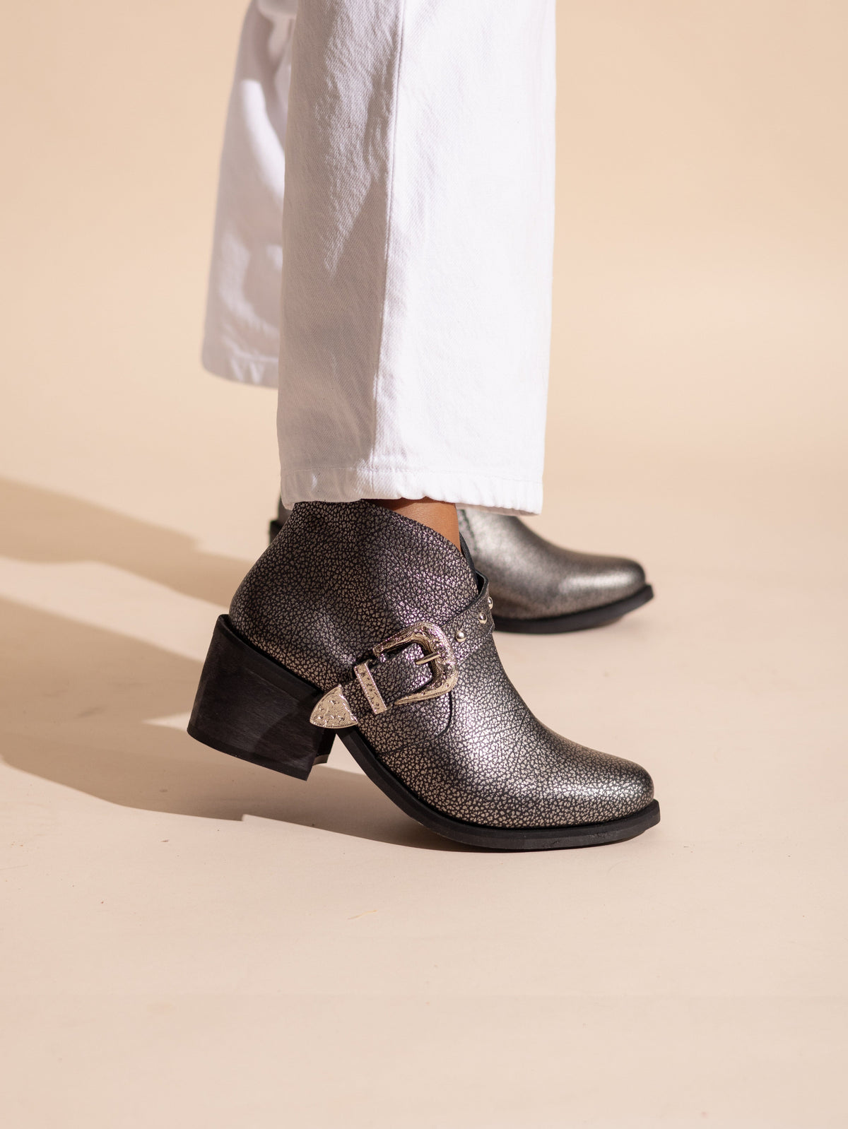 Botin Mujer / Berta Negro Metálico BOTINES Giani Dafirenze 