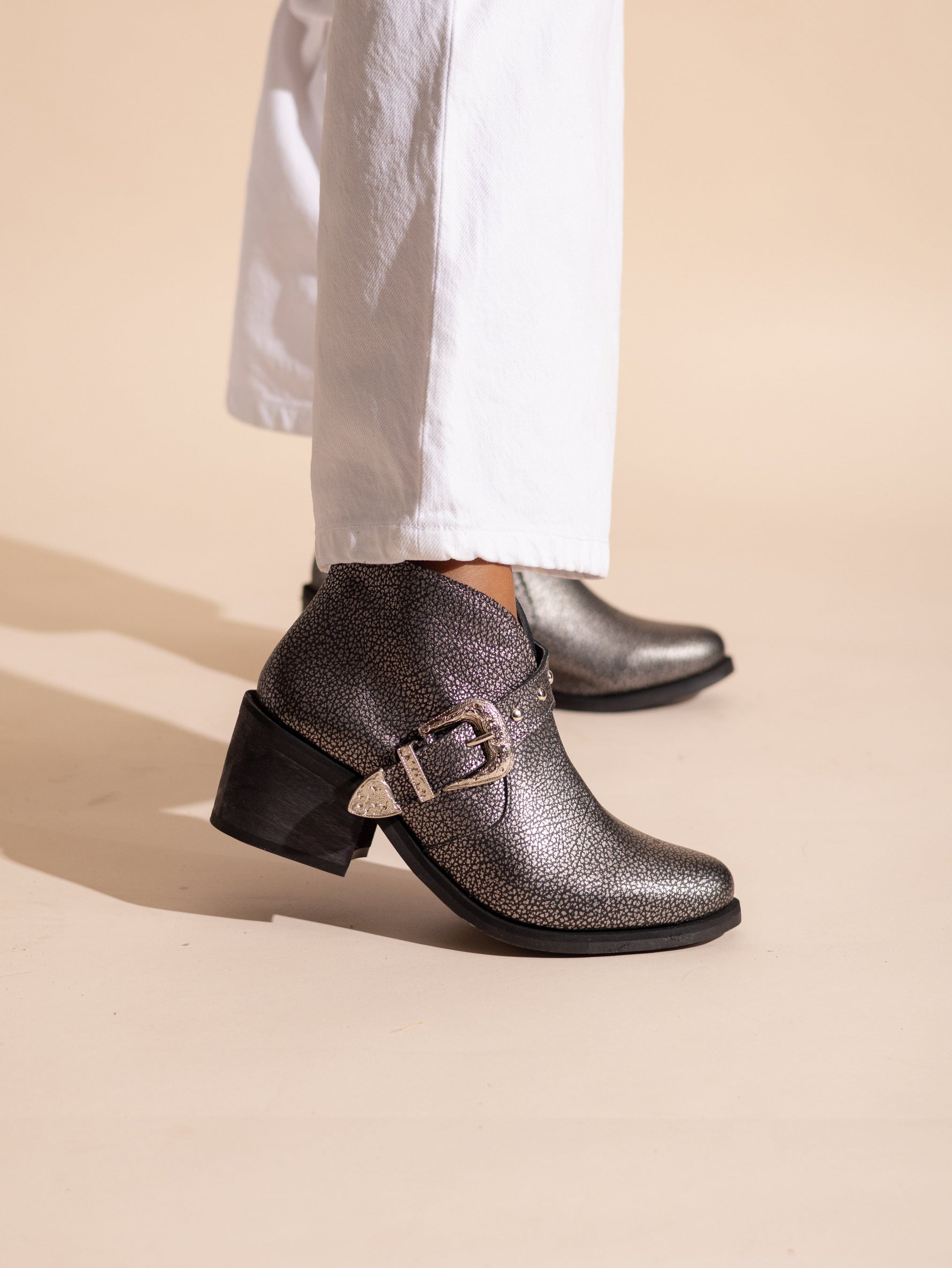 Botin Mujer / Berta Negro Metálico BOTINES Giani Dafirenze 