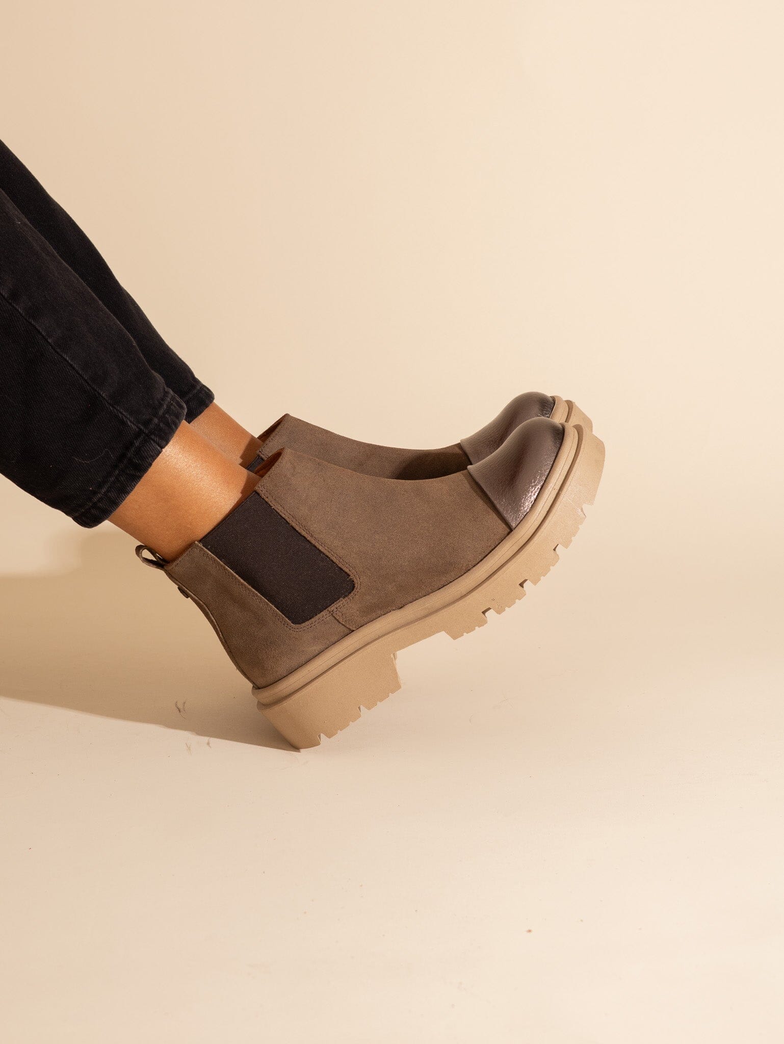 Botin Mujer / Celia Taupe Metalico BOTINES Giani Dafirenze 