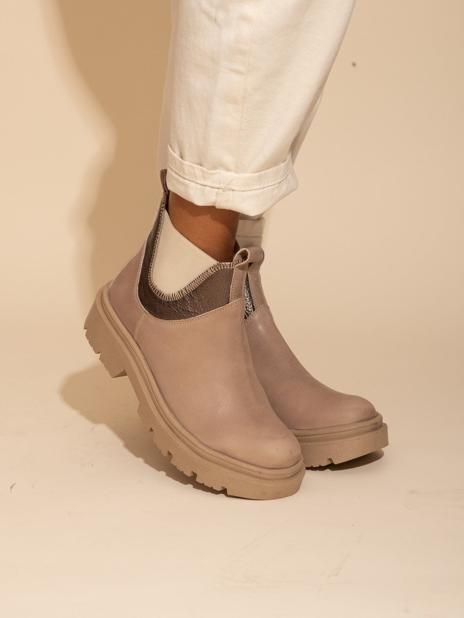 Botin Mujer / Isabel Taupe Metalico BOTINES Giani Dafirenze 