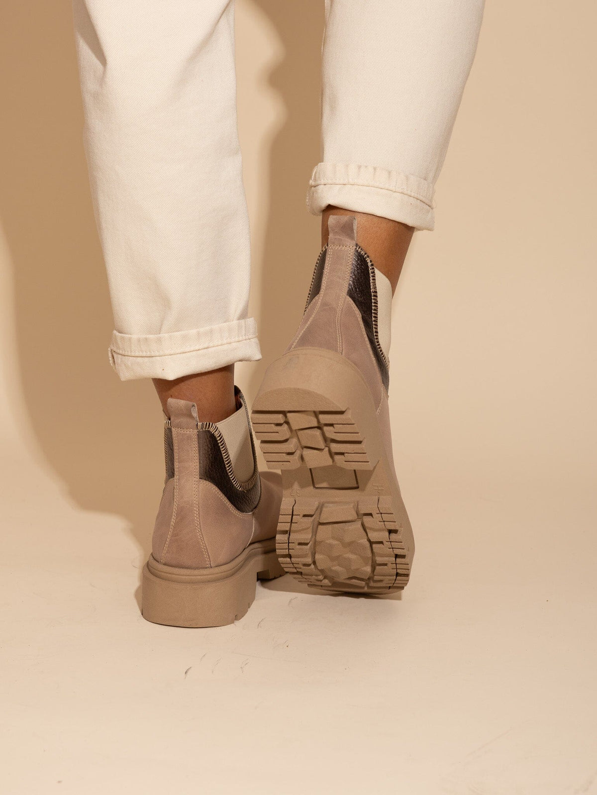 Botin Mujer / Isabel Taupe Metalico BOTINES Giani Dafirenze 
