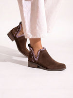 Botin Mujer / Lumbre Café Lila BOTINES Giani Dafirenze 