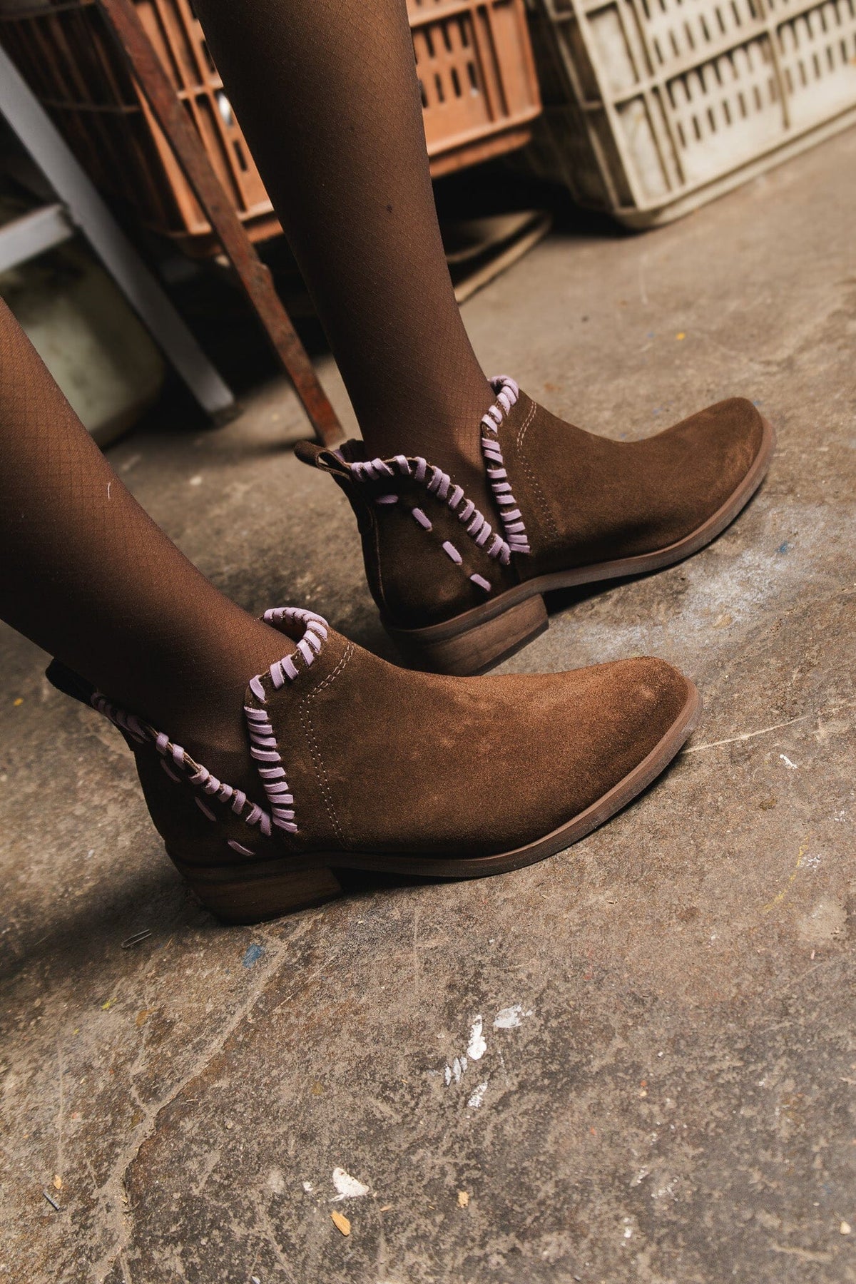 Botin Mujer / Lumbre Café Lila BOTINES Giani Dafirenze 