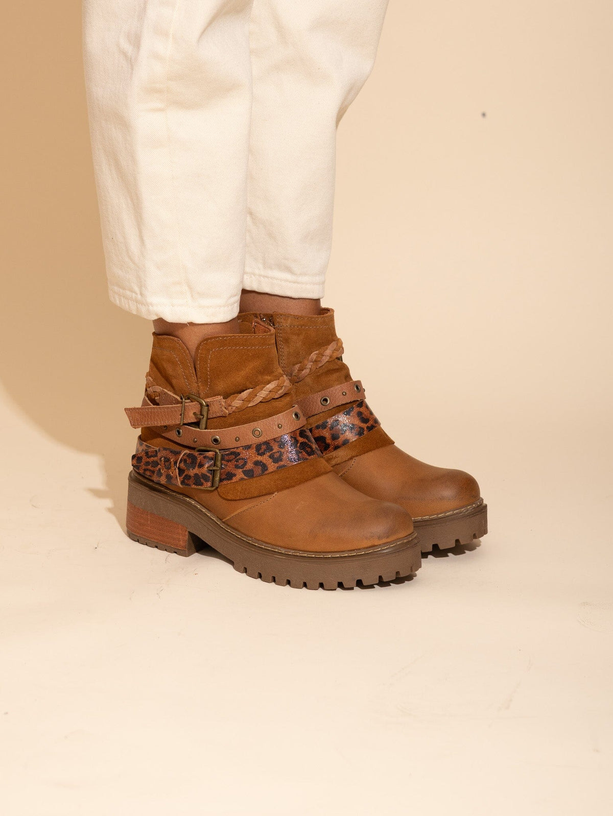 Botin Mujer / Queltehue Print Camel BOTINES Giani Dafirenze 