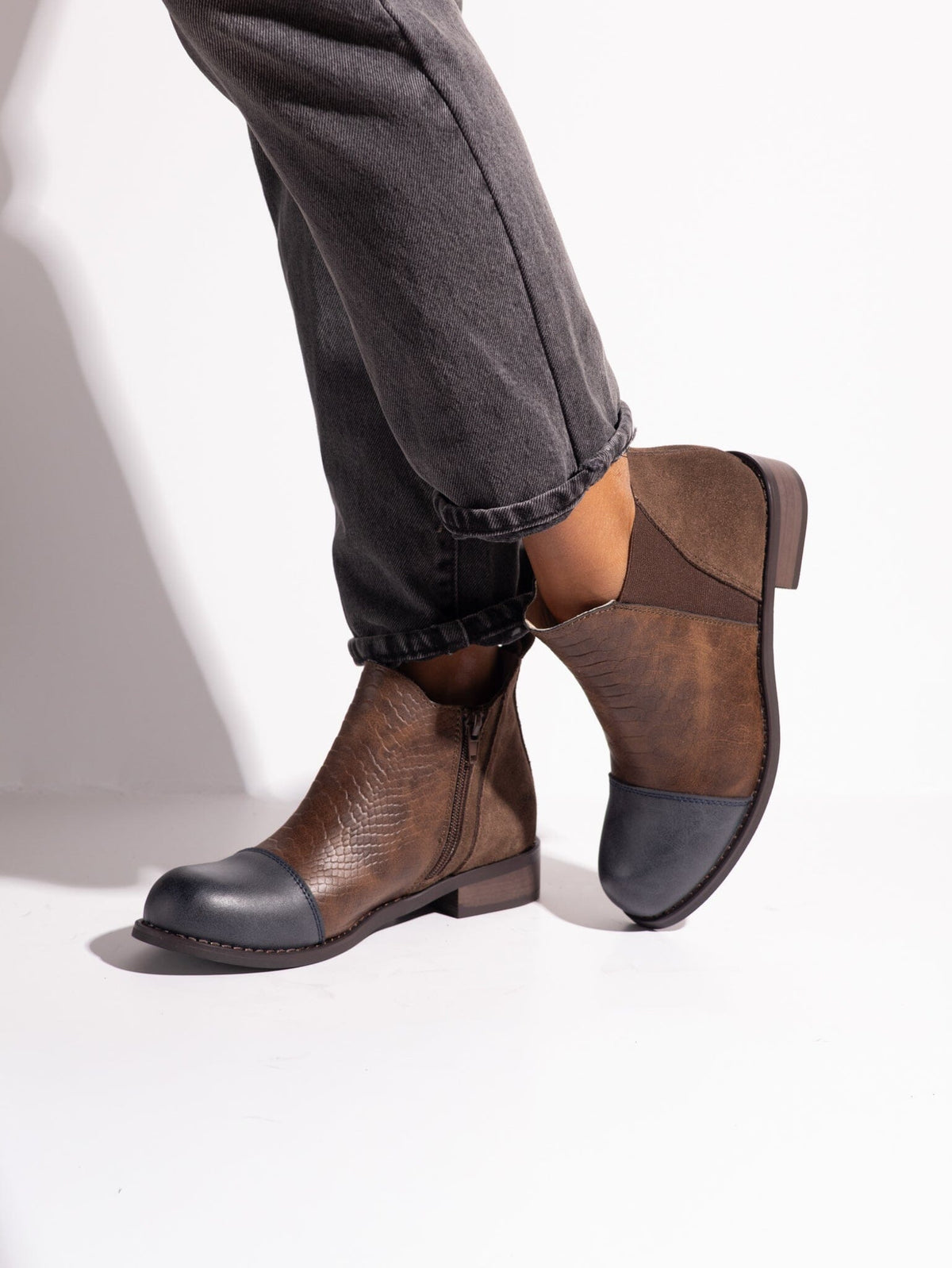 Botin Mujer / Verdecillo Cafe Gris BOTINES Giani Dafirenze 