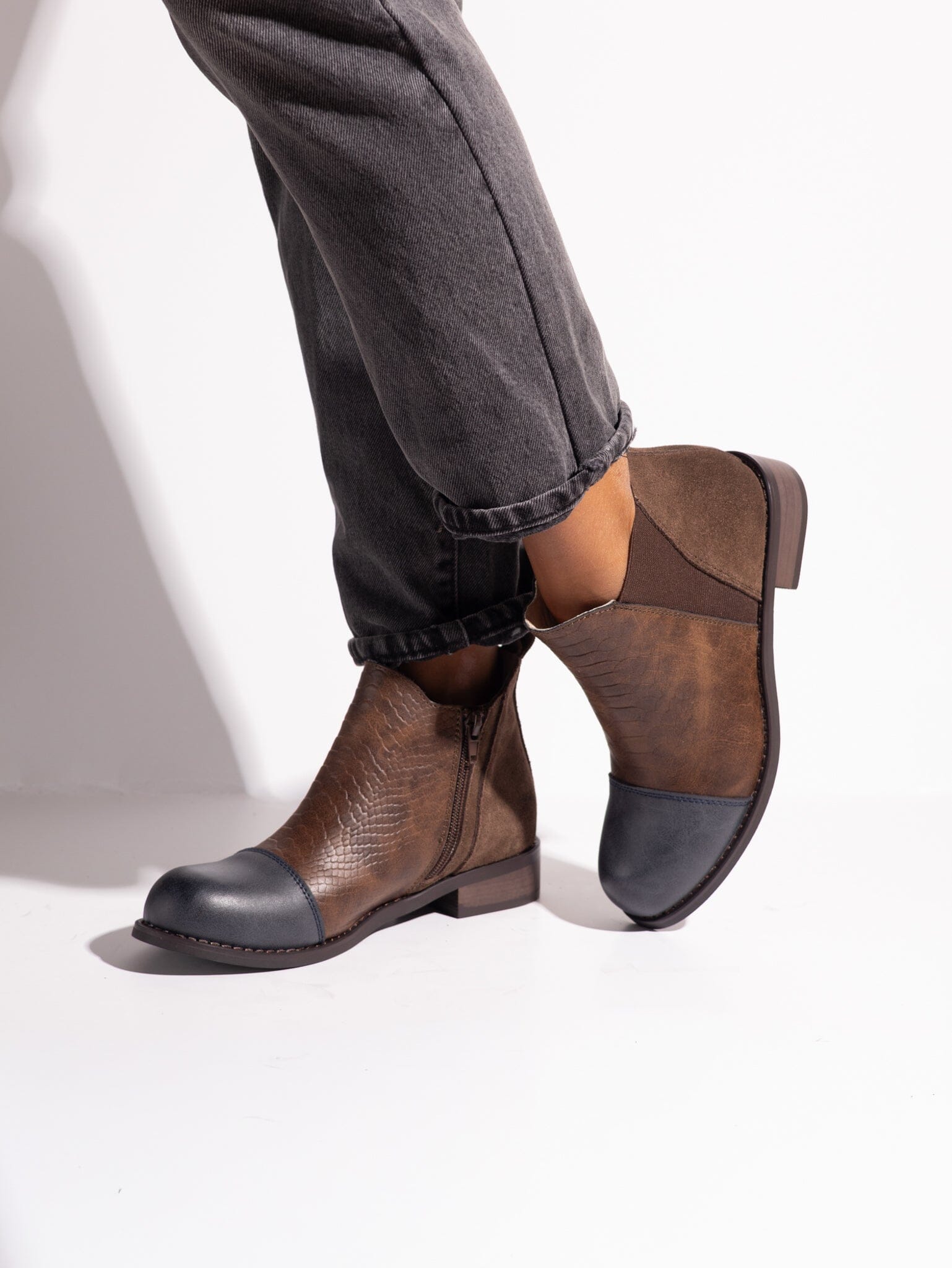 Botin Mujer / Verdecillo Cafe Gris BOTINES Giani Dafirenze 