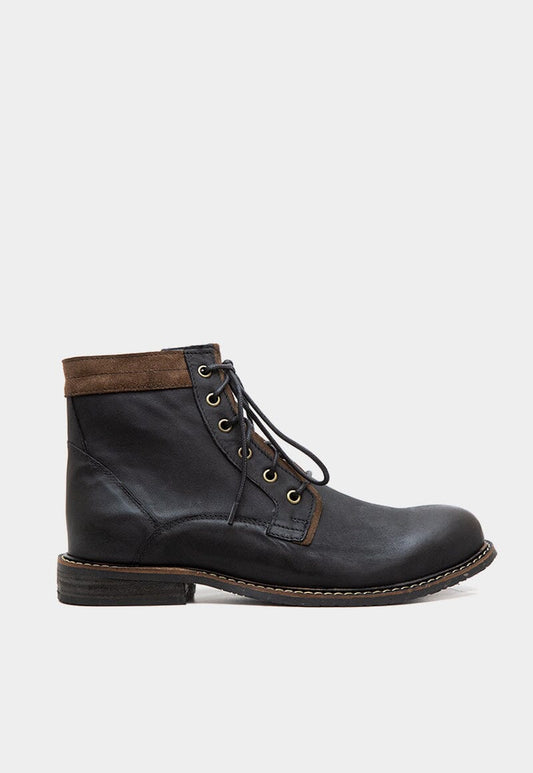 Botines Hombre / Bolano Negro Taupe Botines Dafirenze
