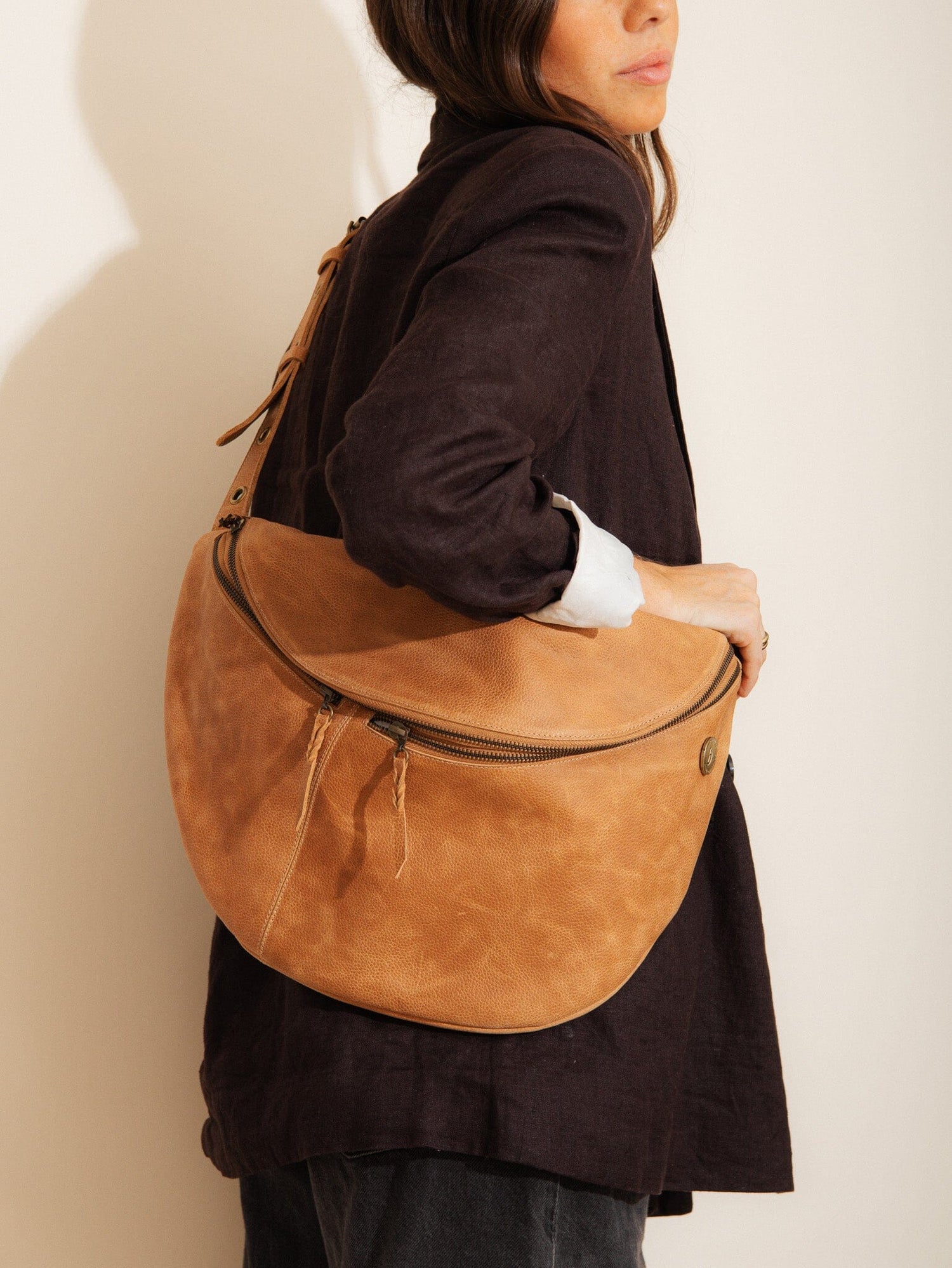 Maxi Banano Mujer / Atenea Camel BANANO Giani Dafirenze 