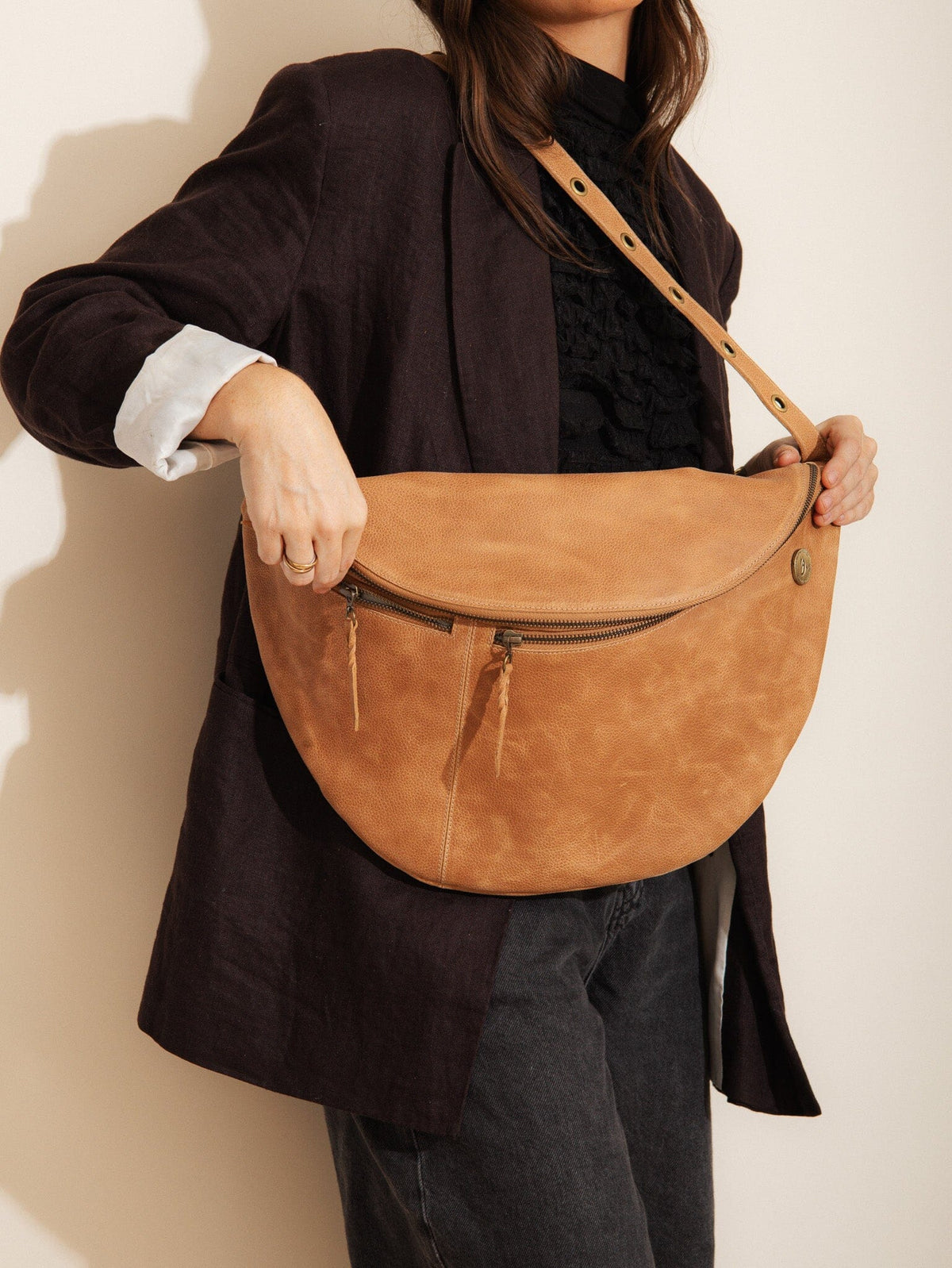 Maxi Banano Mujer / Atenea Camel BANANO Giani Dafirenze 