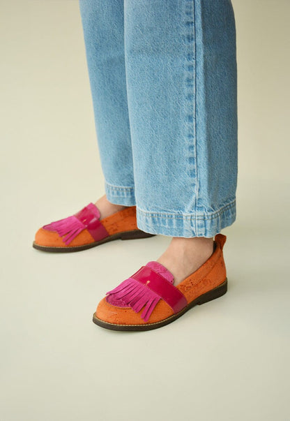 Mocasin Mujer / Acapulco Fucsia Naranjo MOCASINES Giani Dafirenze 