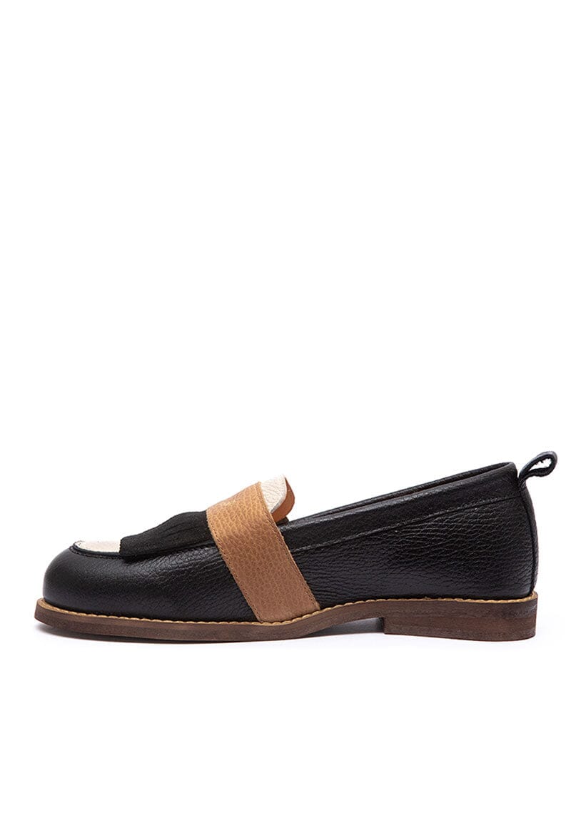 Mocasin Mujer / Acapulco Negro Camel MOCASINES Giani Dafirenze 