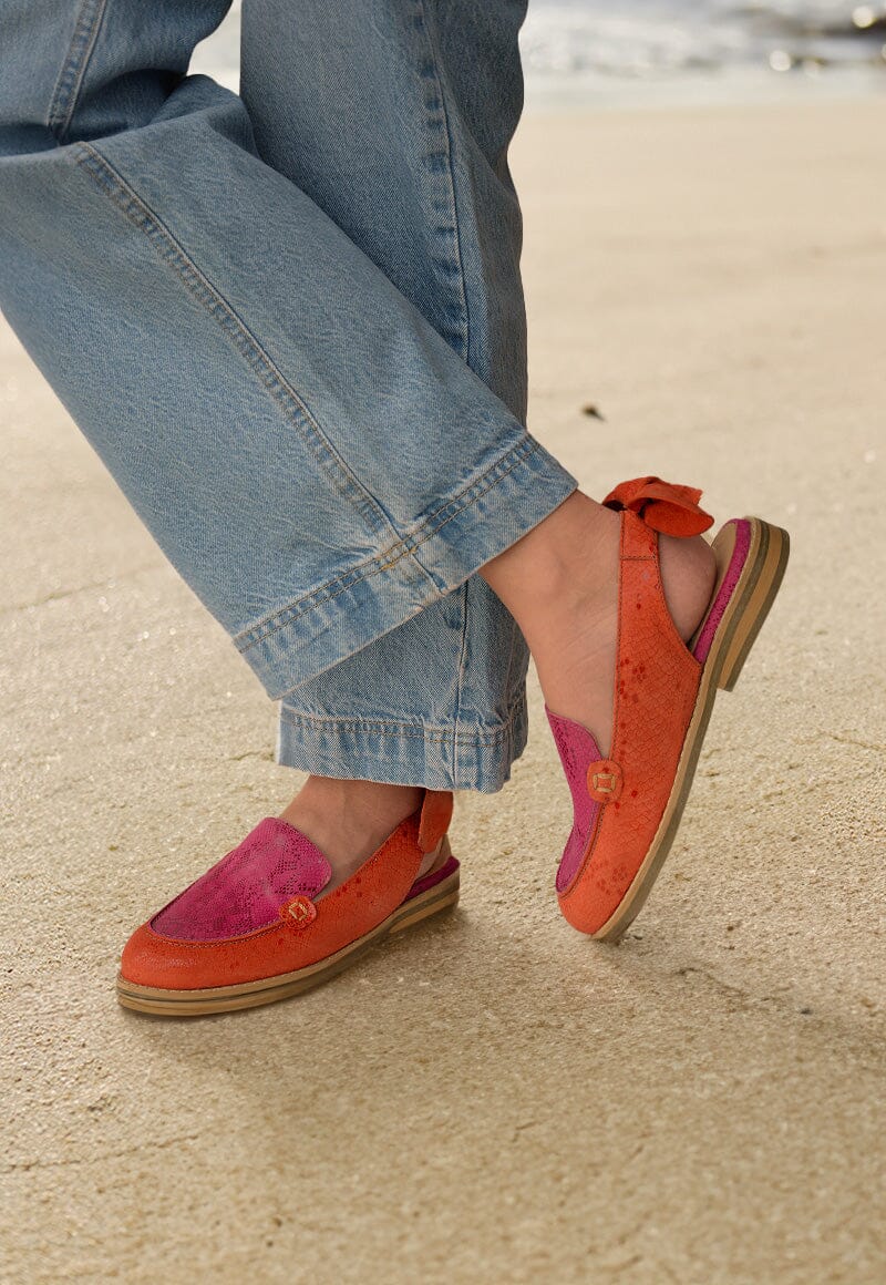 Mocasin Mujer / Cancun Fucsia Naranjo MOCASINES Giani Dafirenze 