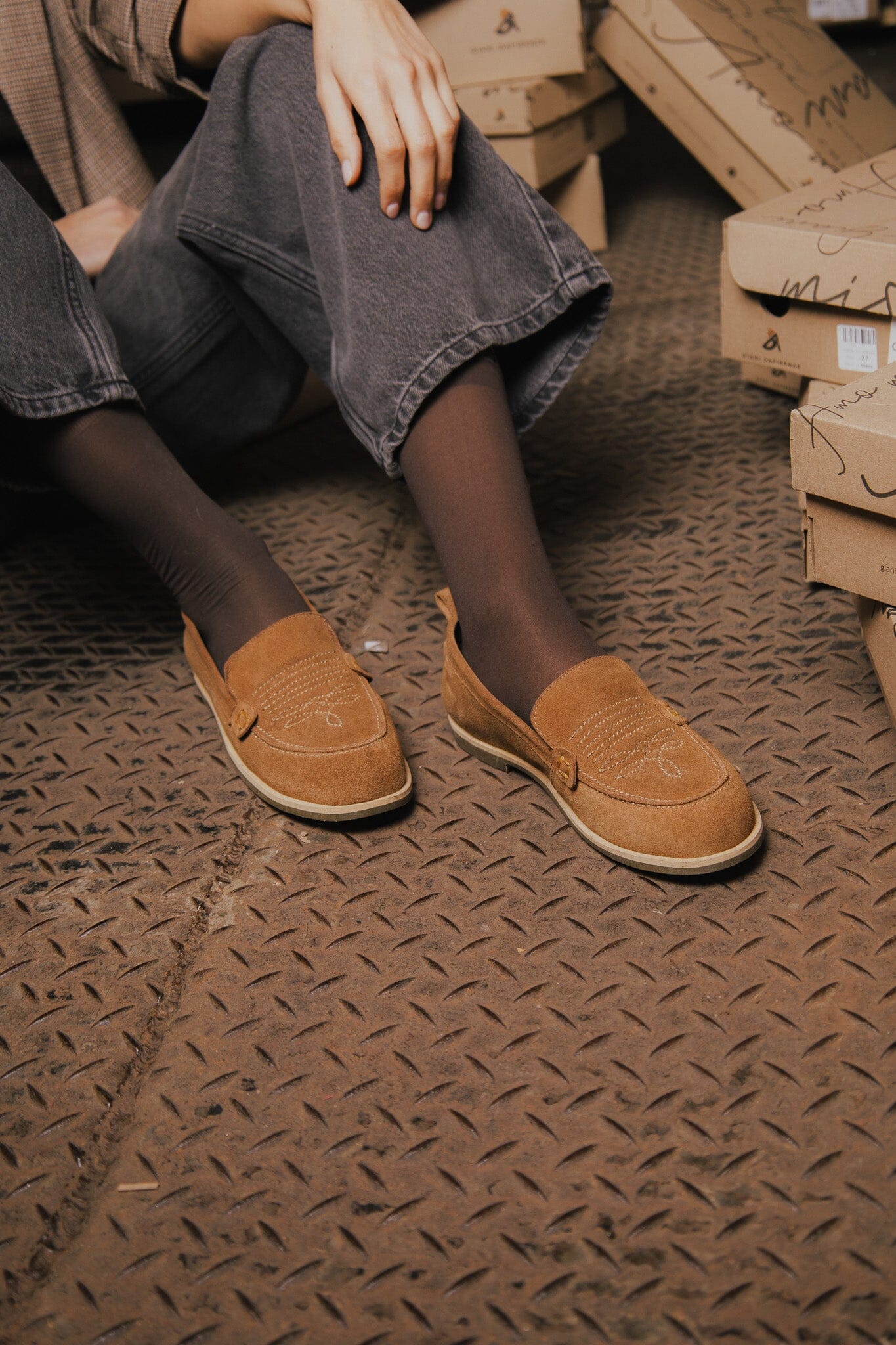 Mocasin Mujer / Junco Taupe MOCASINES Giani Dafirenze 