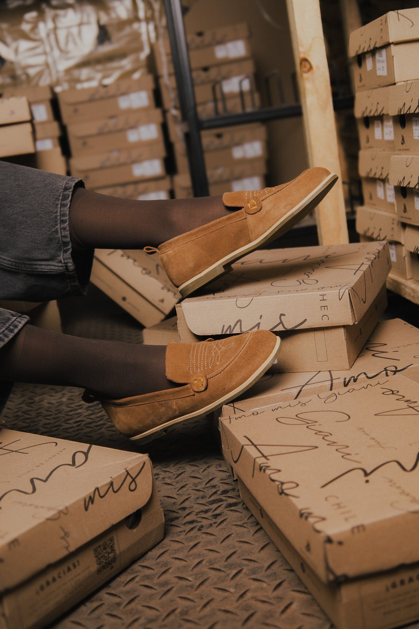 Mocasin Mujer / Junco Taupe MOCASINES Giani Dafirenze 