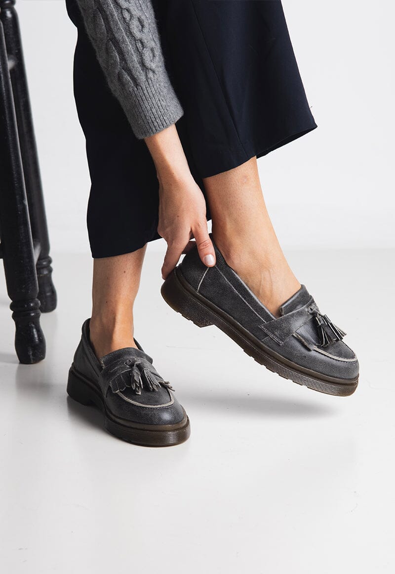 Mocasin Mujer / Matilde Gris MOCASINES Giani Dafirenze 