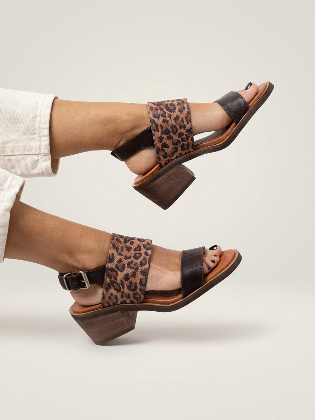 Sandalia Mujer / Adelia Café Leopardo SANDALIAS Giani Dafirenze 
