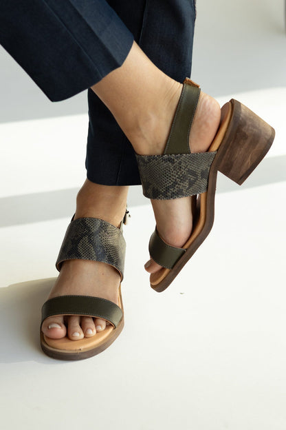 Sandalia Mujer / Adelia Negro Serpiente SANDALIAS Giani Dafirenze 