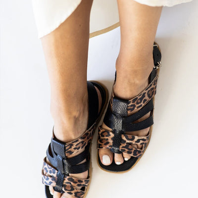 Sandalia Mujer / Antibes Negro Print