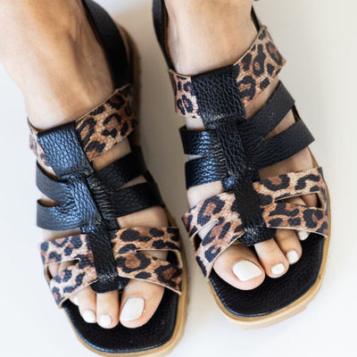 Sandalia Mujer / Antibes Negro Print